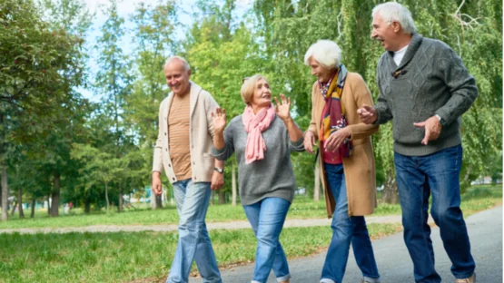 Seniors walking