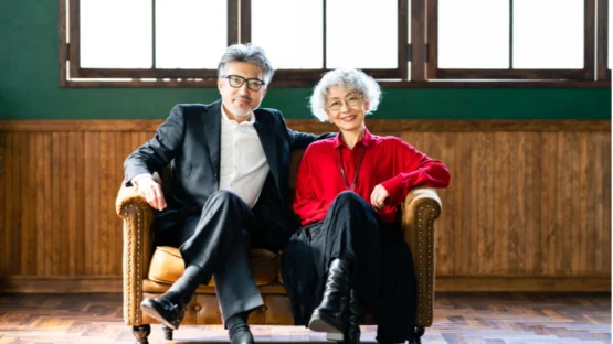 Elderly Japanese couple