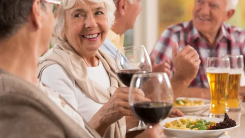 Elderly drinking