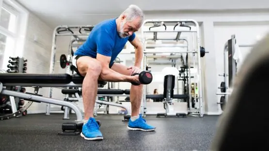 Older man exercising