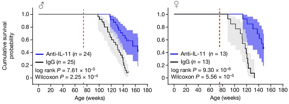 IL-11 Removal Survival Rates