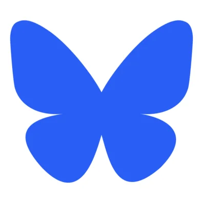 Bluesky social media logo.