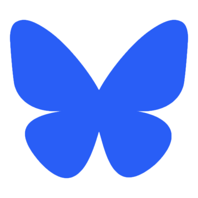 Bluesky social media logo.