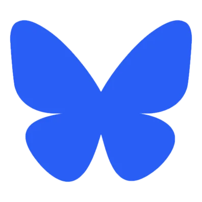 Bluesky social media logo.