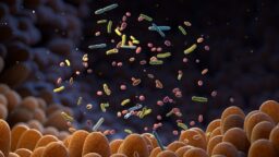 Gut bacteria close up