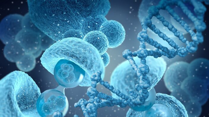 DNA with cells