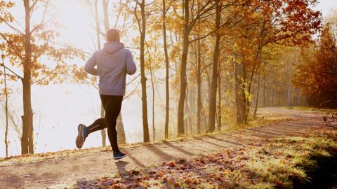 Running in autumn