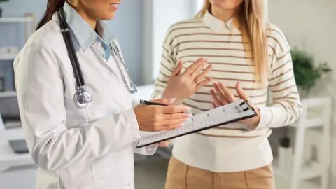 Women discussing options