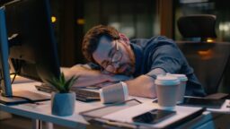 Sleeping at desk