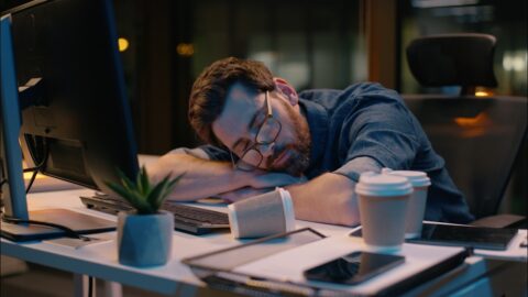 Sleeping at desk