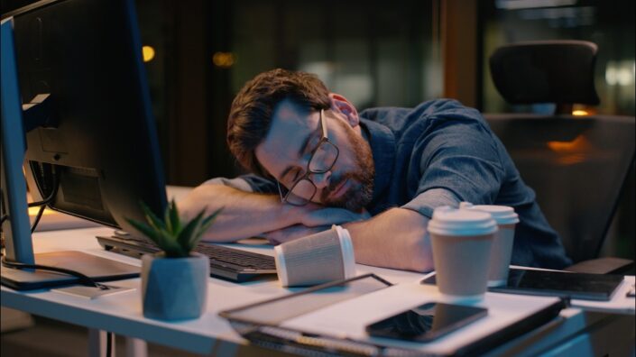 Sleeping at desk